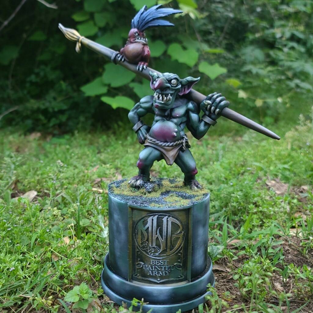 Mayhem in the Pines trophy, printed by Southside, painted by Brian Meier (5)