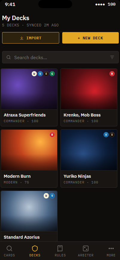 MTG, My Decks