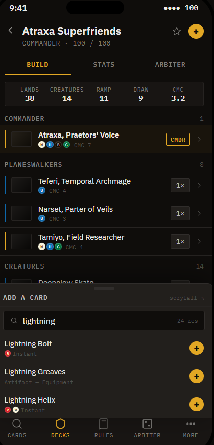 MTG, Build with Scryfall search