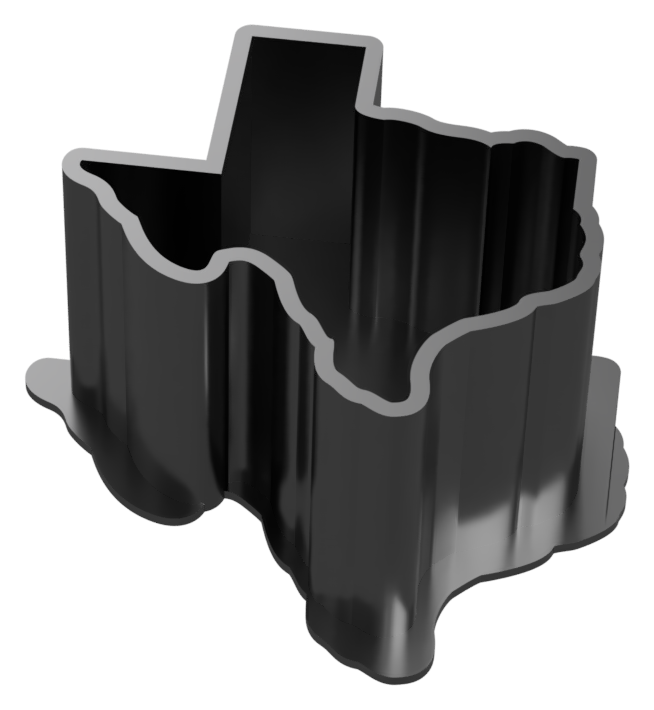 Texas ink cup, front render